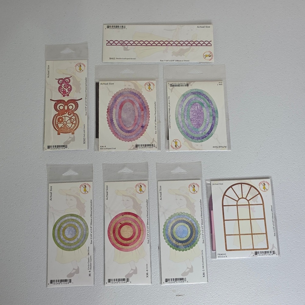 NWT Cheery Lynn Designs Metal Cutting Dies Lot 8 Pcs Crafting Cards Scrapbooking